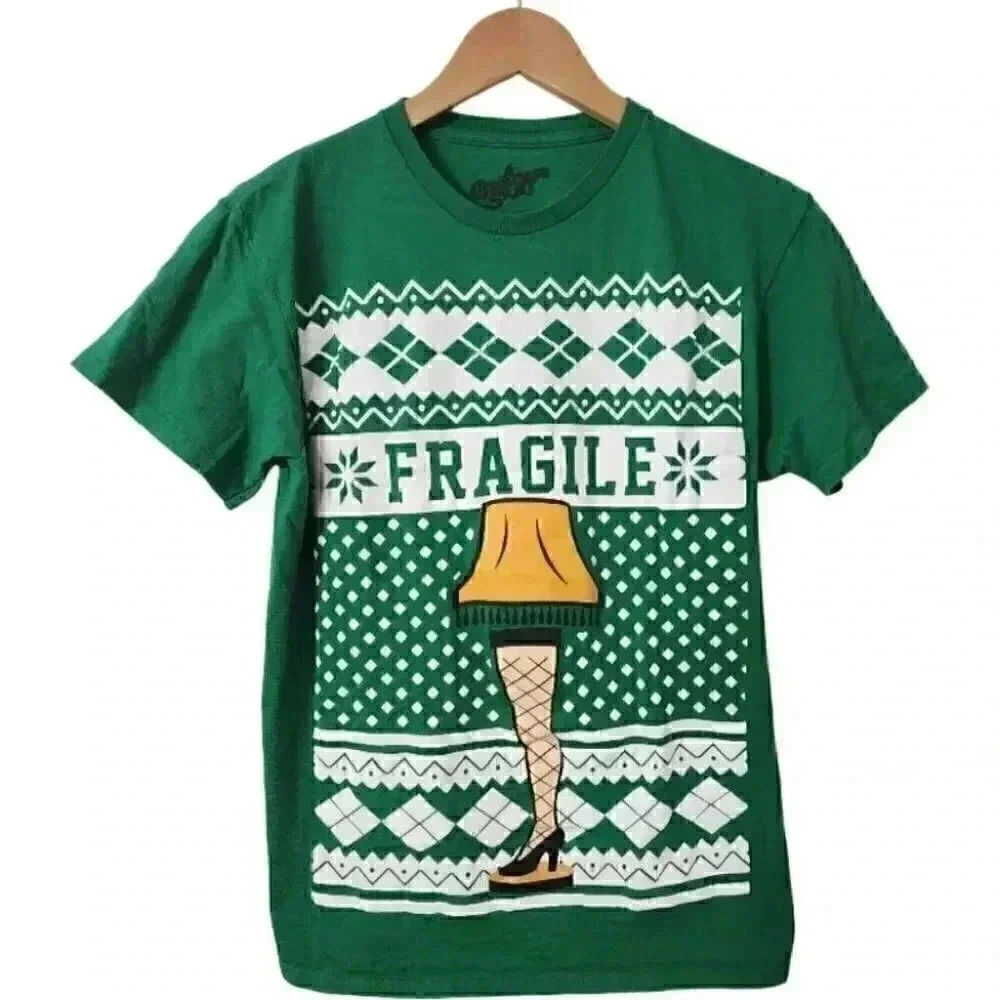 Fragile Christmas Story Green Women's T Shirt M
